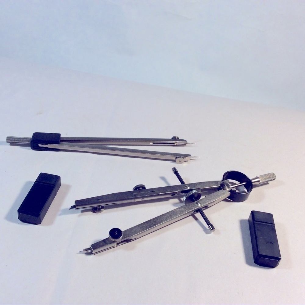 2 Two lot Staedtler Mars Precision Compass Made in Germany Drafting w packaging